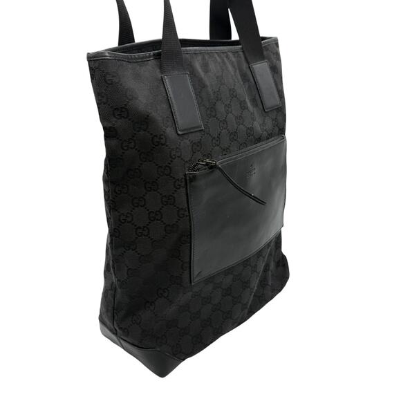 GUCCI Black Guccissima Monogram Nylon Tote Bag with leather*COA included - Picture 2 of 16